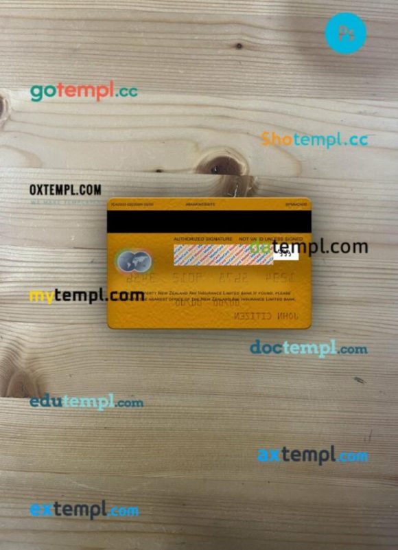 New Zealand Ami Insurance Limited bank mastercard PSD scan and photo taken image, 2 in 1 - Image 2