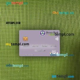 Pakistan Meezan Bank Limited visa debit card PSD scan and photo-realistic snapshot, 2 in 1