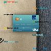 Palau ADB Bank visa debit card PSD scan and photo-realistic snapshot, 2 in 1