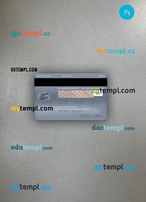 Romania Alpha Bank mastercard PSD scan and photo taken image, 2 in 1 - Image 2
