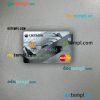 Russia Sberbank Mastercard gray PSD scan and photo taken image, 2 in 1