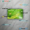 Russia Sberbank visa credit card green PSD scan and photo-realistic snapshot, 2 in 1