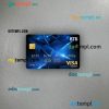 Russia VTB bank visa classic card PSD scan and photo-realistic snapshot, 2 in 1