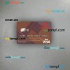 Saint Lucia Scotiabank visa debit card PSD scan and photo-realistic snapshot, 2 in 1