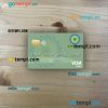 Salvador Bandesal Bank visa debit card PSD scan and photo-realistic snapshot, 2 in 1