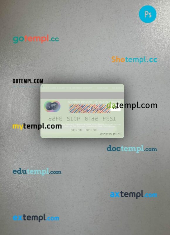 Saudi Arabia The National Commercial Bank mastercard PSD scan and photo taken image, 2 in 1 - Image 2