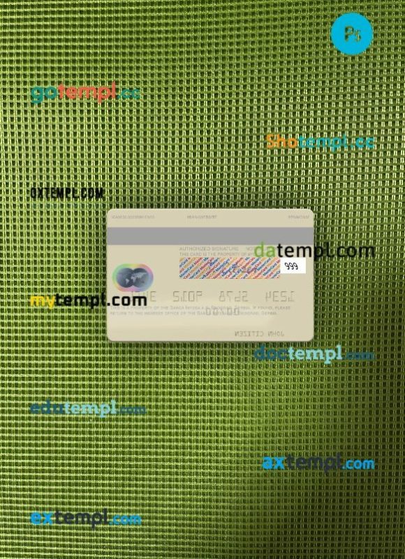 Serbia The Banca Intesa a.d. Beograd mastercard PSD scan and photo taken image, 2 in 1 - Image 2