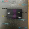Skrill Visa Debit card template in PSD format, completely editable PSD scan and photo-realistic snapshot, 2 in 1
