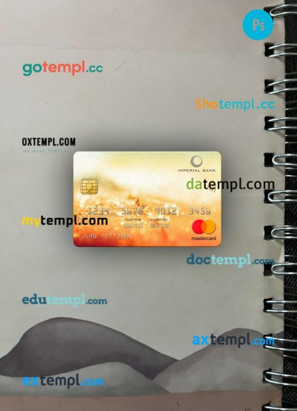 South Africa Imperial Bank mastercard PSD scan and photo taken image, 2 in 1