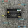 Sri Lanka Amana bank visa signature card PSD scan and photo-realistic snapshot, 2 in 1