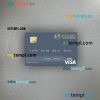 Tajikistan Spitamen Bank visa debit card PSD scan and photo-realistic snapshot, 2 in 1