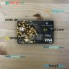 Tajikistan The First MicroFinance (FMFB) bank visa gold card PSD scan and photo-realistic snapshot, 2 in 1