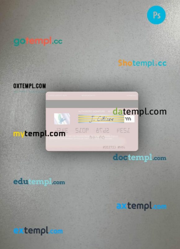Thailand Calyon Bank visa debit card PSD scan and photo-realistic snapshot, 2 in 1 - Image 2