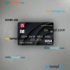 Tunisia ATB bank visa classic card PSD scan and photo-realistic snapshot, 2 in 1