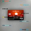 Turkey Bankasi bank visa classic card PSD scan and photo-realistic snapshot, 2 in 1