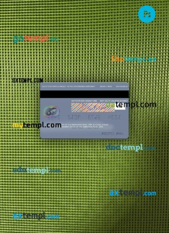 USA Ameriprise Bank mastercard PSD scan and photo taken image, 2 in 1 - Image 2