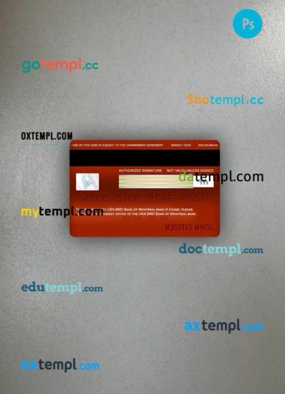 USA BB&T Corp. bank visa classic card PSD scan and photo-realistic snapshot, 2 in 1 - Image 2