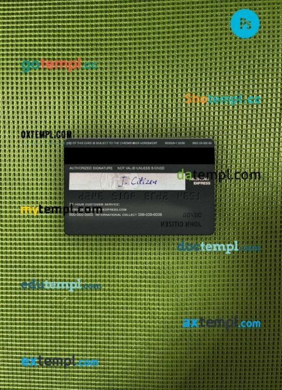 USA BMO Bank of Montreal bank AMEX black card PSD scan and photo-realistic snapshot, 2 in 1 - Image 2