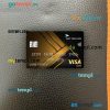 USA Bank of New York Mellon visa gold card PSD scan and photo-realistic snapshot, 2 in 1