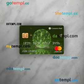 USA Commerce bank mastercard PSD scan and photo taken image, 2 in 1