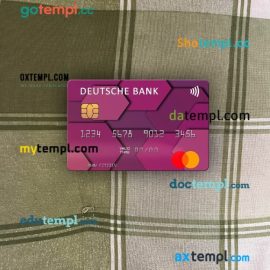 USA Deutsche Bank mastercard PSD scan and photo taken image, 2 in 1