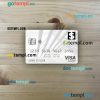 USA First Bank of Wiki visa classic card PSD scan and photo-realistic snapshot, 2 in 1