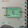 USA Heritage bank AMEX green card PSD scan and photo-realistic snapshot, 2 in 1