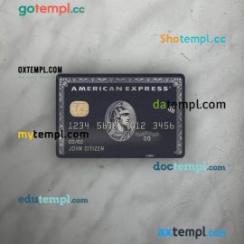 USA JP Morgan Chase bank AMEX black card PSD scan and photo-realistic snapshot, 2 in 1
