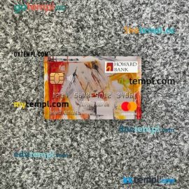 USA Maryland Howard Personal bank mastercard PSD scan and photo taken image, 2 in 1