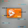 USA PNC bank Visa Debit card PSD scan and photo-realistic snapshot, 2 in 1