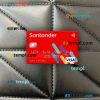 USA Santander Bank visa card PSD scan and photo-realistic snapshot, 2 in 1