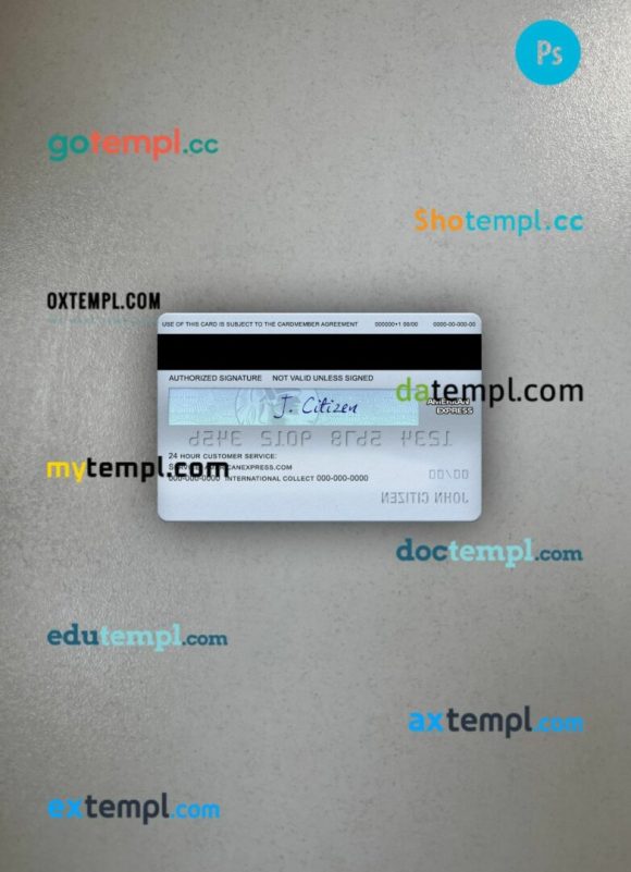 USA Truist Bank Blue Cash Everyday® Card from AMEX PSD scan and photo-realistic snapshot, 2 in 1 - Image 2