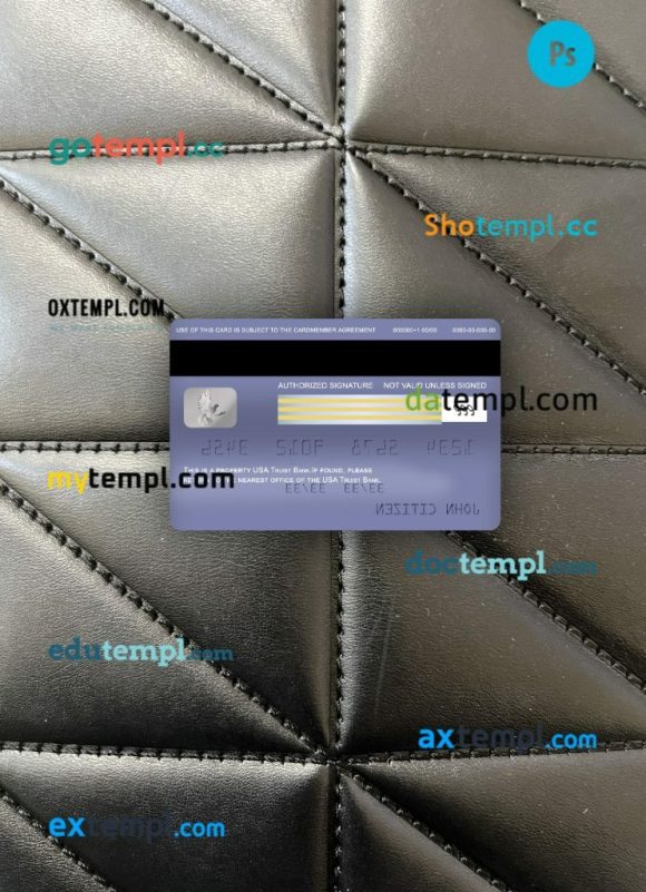 USA Truist Bank visa classic card PSD scan and photo-realistic snapshot, 2 in 1 - Image 2