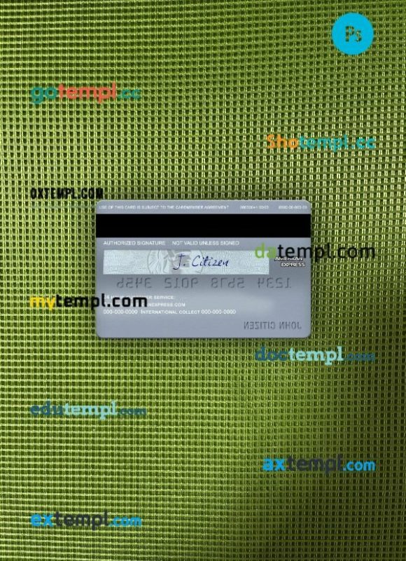 United Kingdom Lloyds american express platinum card PSD scan and photo-realistic snapshot, 2 in 1 - Image 2
