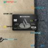 United Kingdom Santander bank visa signature card PSD scan and photo-realistic snapshot, 2 in 1