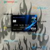 Uzbekistan Qishloq Qurilish Bank visa signature card PSD scan and photo-realistic snapshot, 2 in 1