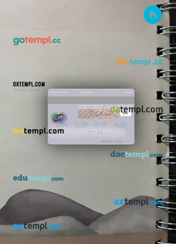 Vietnam BIDV mastercard PSD scan and photo taken image, 2 in 1 - Image 2