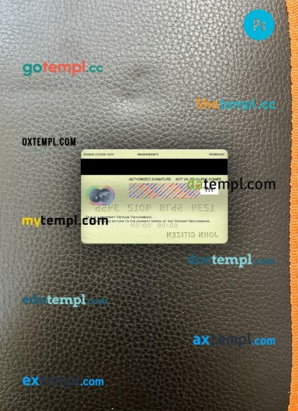 Vietnam Vietcombank mastercard PSD scan and photo taken image, 2 in 1 - Image 2