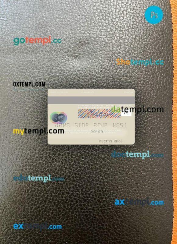 Zimbabwe Stanbic Bank visa debit card PSD scan and photo-realistic snapshot, 2 in 1 - Image 2