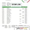 Equatorial Guineann The National Bank statement example in Excel and PDF format