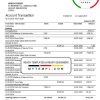 Chinese Citic Bank Corp bank statement 3 - 6 months example in Word and PDF format