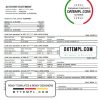 Hungarian K&H Bank statement example in Word and PDF format