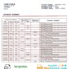 Austrian BAWAG PSK bank statement 3 - 6 months example in Word and PDF format