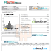 Canadian Milton Hydro electricity bill Word and PDF example