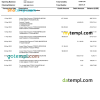 UAE Fujeirah National bank (NFB) bank statement 3 - 6 months, Word and PDF example
