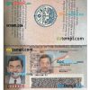 Marshallese passport example in PSD format, fully editable, with all fonts