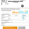 Australian Macquarie proof of address bank statement 3 - 6 months example in Word and PDF format (.doc and .pdf)