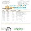 Mongolian Transbank bank statement 3 - 6 months example in Word and PDF format