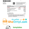 Belgian Luminus utility bill download example in Word and PDF format (in .doc and .pdf format)