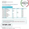 Nicaraguan Banco Ficohsa bank statement 3 - 6 months easy to fill example in Excel and PDF format